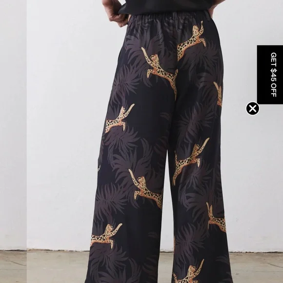 Ruti Front Pleat Wide Leg Pants in Jungle Cheetah - Picture 8 of 8